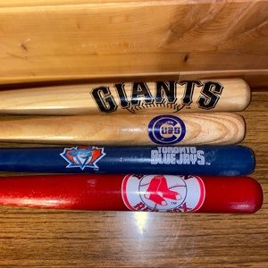 4 mini mlb baseball bats